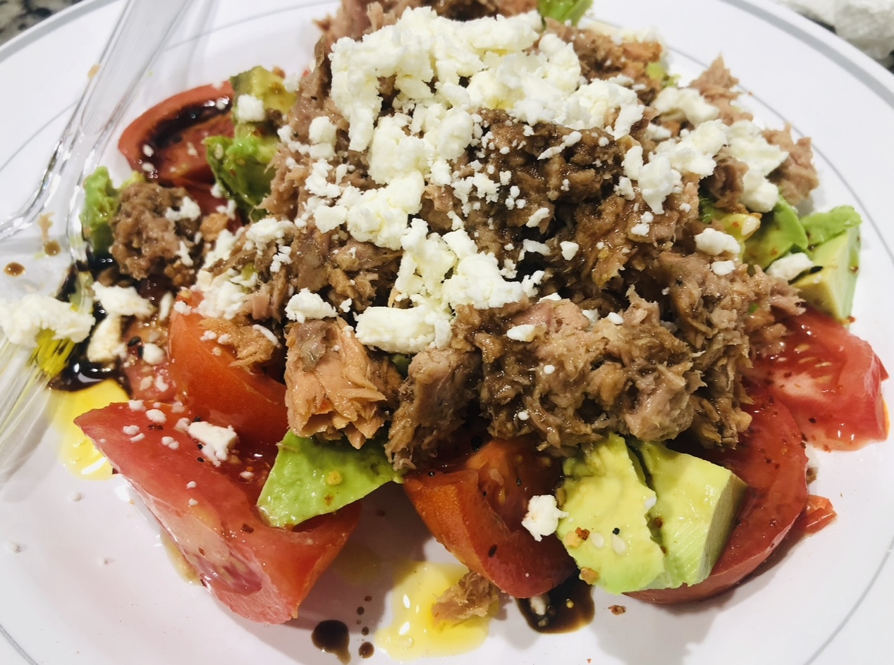 Tuna, tomato and avocado