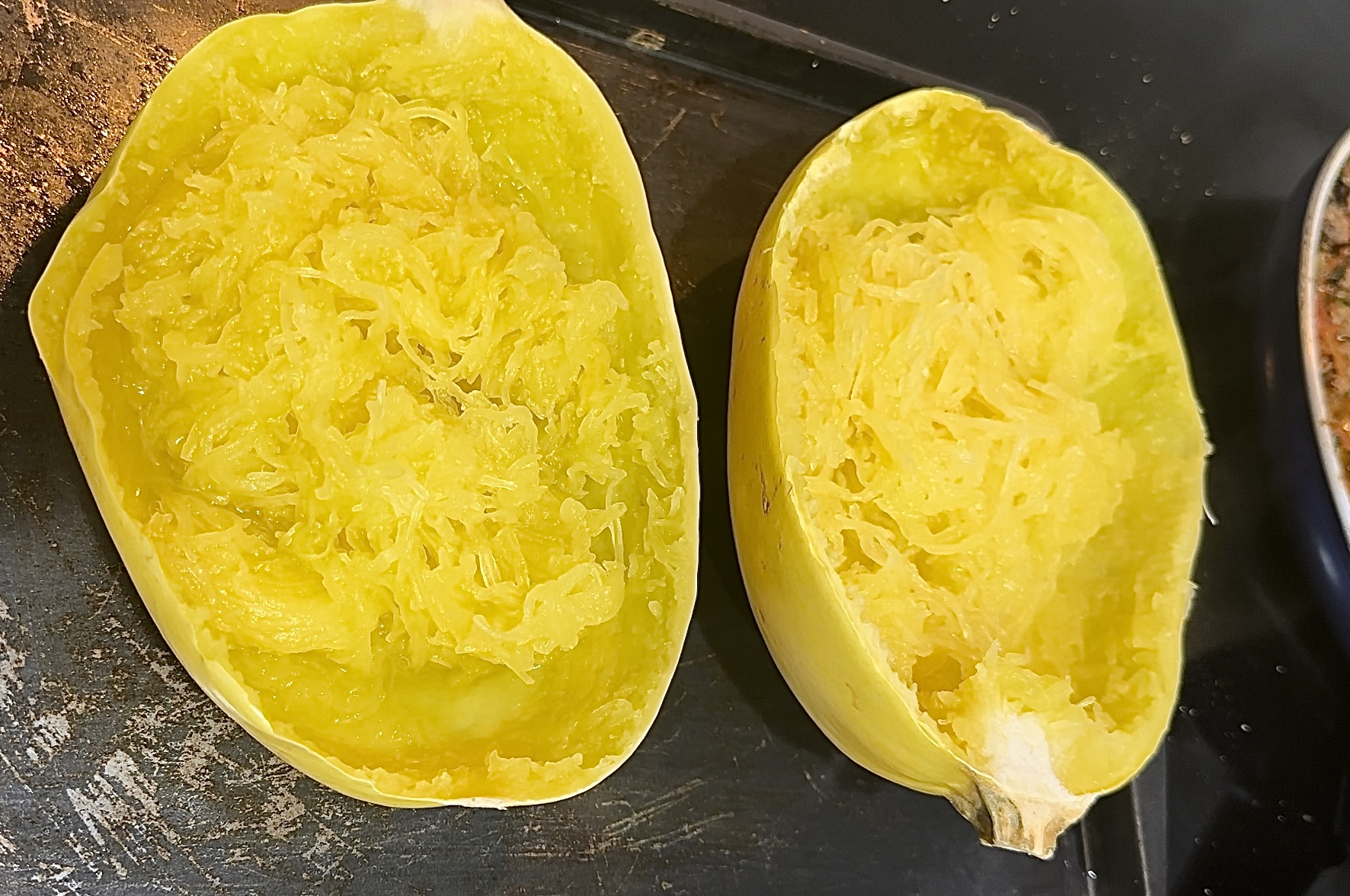 Cooked spaghetti squash