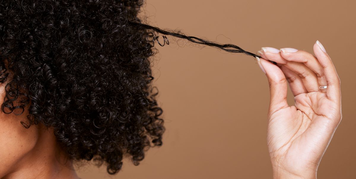 Natural black curly hair