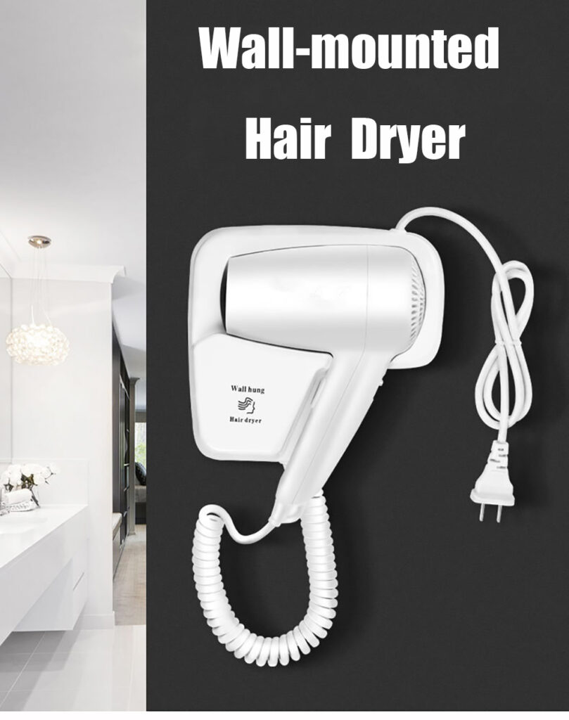 Hair Dryer HolderWall Hanging Hair Dryer Hook Holder Rack Wall Mounted  Bathroom Blow Dryer 1 Pc Green