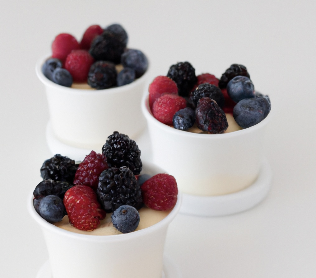 Cheesecake topped with berries 