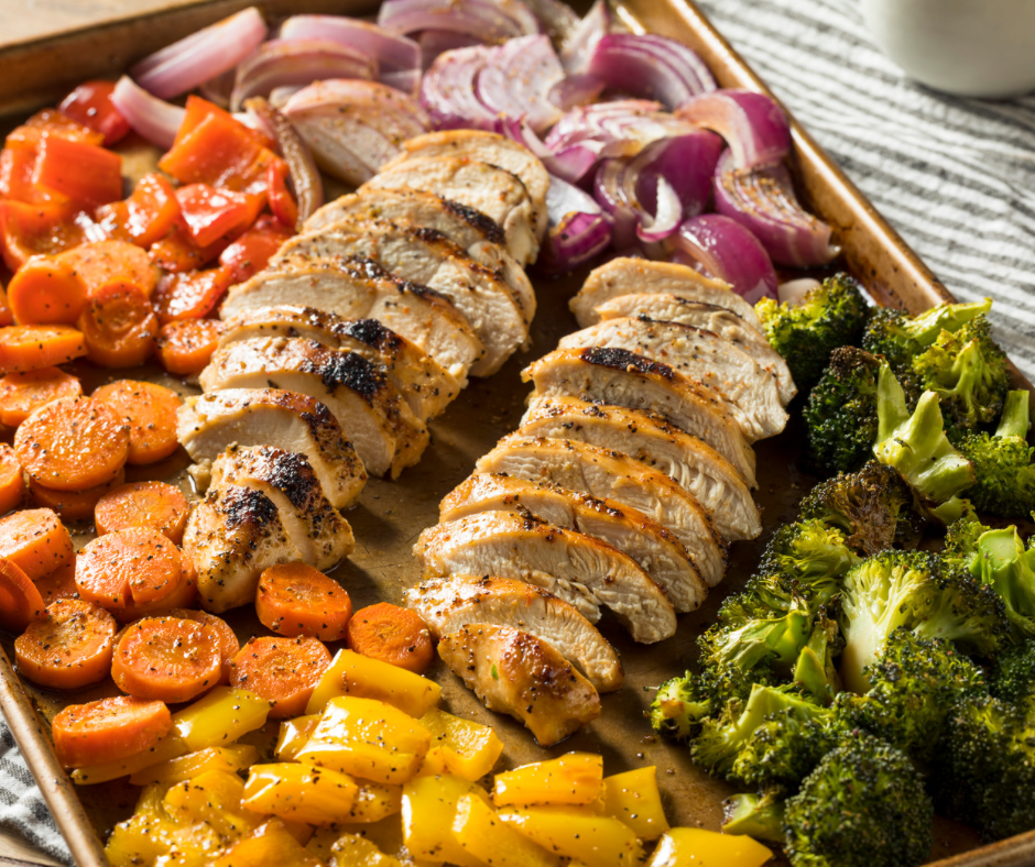 Sheet pan meal with chicken and veggies